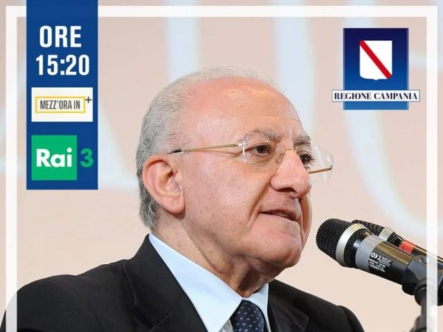 Tra poco Vincenzo De Luca su RAI 3 da Lucia Annunziata